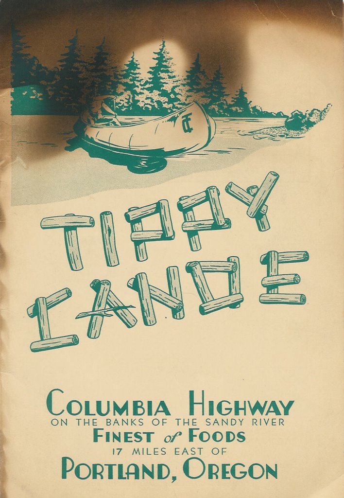 Troutdale Canfield: Tippy Canoe Menu Flashback
